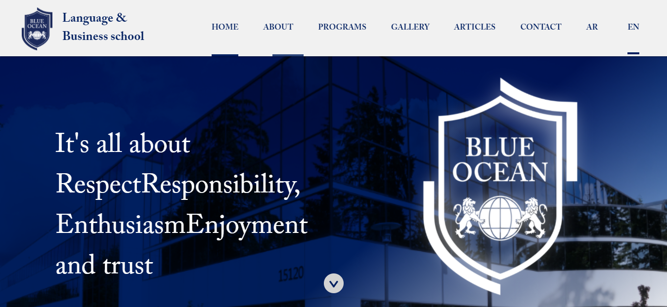 مدرسة المحيط الأزرق لإدارة الاعمال واللغات - Blue Ocean Bussiness & Languages school